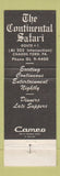 Matchbook Cover - Continental Safari Chadds Ford PA