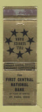 Matchbook Cover - First Central National Bank St Paris OH WEAR