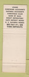 Matchbook Cover - First Central National Bank St Paris OH WEAR