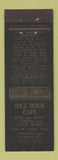 Matchbook Cover - Idle Hour Cafe