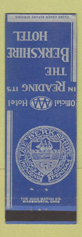 Matchbook Cover - Berkshire Hotel Reading PA