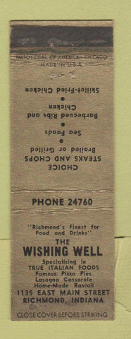 Matchbook Cover - The Wishing Well Richmond IN WEAR