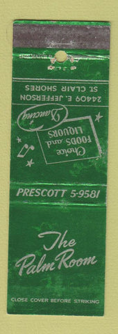 Matchbook Cover - The Palm Room St Clair Shores MI WEAR