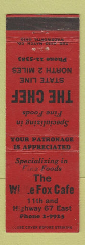 Matchbook Cover - The Chef White Fox Cafe WEAR