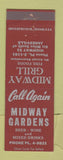 Matchbook Cover - Miday Gardens Janesville WI