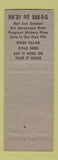 Matchbook Cover - Hik'ry Pit BBQ Oklahoma City OK WEAR