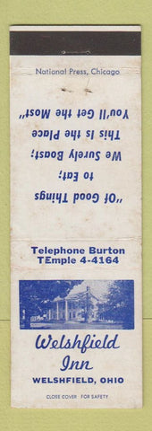 Matchbook Cover - Welshfield Inn OH