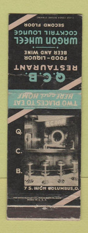 Matchbook Cover - QCB Restaurant Columbus OH WEAR