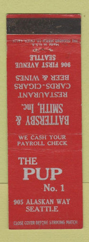 Matchbook Cover - The Pup Battersby & Smith Seattle WA