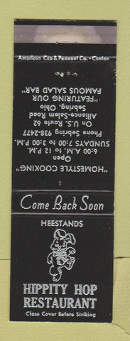 Matchbook Cover - Hippity Hop Restaurant Heestands WEAR
