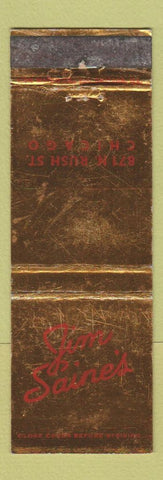 Matchbook Cover - Jim Saine's Restaurant Chicago IL WEAR