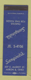 Matchbook Cover - Sanginiti's Restaurant Akron OH