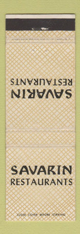 Matchbook Cover - Savarin Restaurants CHAIN