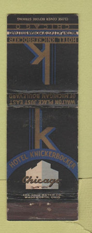 Matchbook Cover - Hotel Knickerbocker Chicago IL WEAR