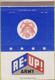 Matchbook Cover - RE UP US Army PX 40 Strike