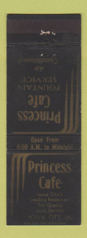 Matchbook Cover - Princess Cafe Iowa City IA WEAR