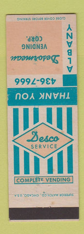 Matchbook Cover - Desco Vending Desormeau Albany NY