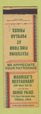 Matchbook Cover - Maurice's Restaurant Orange Place Pueblo Colorado