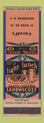Matchbook Cover - Cavall's Restaurant Rochester NY