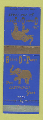 Matchbook Cover Centennial Republican Party Lloyd Wood Governor Election PA WEAR