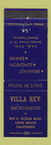 Matchbook Cover - Villa Rey Smorgasbord Long Beach CA WEAR