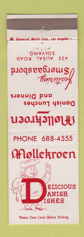 Matchbook Cover - Mollekroen Danish Restaurant Solvang CA