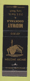 Matchbook Cover - Midway Cocktails Bar Long Beach CA WEAR