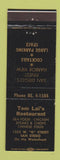 Matchbook Cover - Tom Lai's Restaurant San Diego CA
