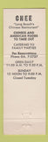 Matchbook Cover - Chee Chinese Restaurant Long Beach CA