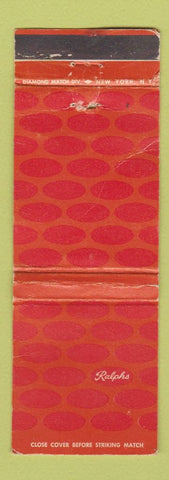 Matchbook Cover - Ralphs WEAR