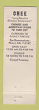 Matchbook Cover - Chee Chinese Restaurant Long Beach CA PURPLE