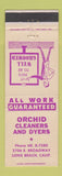 Matchbook Cover - Orchid Cleaners Dyers Long Beach CA