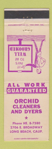 Matchbook Cover - Orchid Cleaners Dyers Long Beach CA
