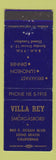 Matchbook Cover - Villa rey Smorgasbord Long Beach CA WEAR