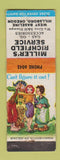 Matchbook Cover Miller's Richfield oil gas Hillsboro OR hillbilly WEAR TRIMMED?