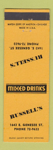 Matchbook Cover - Russell's Bar Buffalo? NY