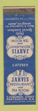 Matchbook Cover - Jarvis Restaurant Tea Room Portsmouth NH Brunswick ME WEAR