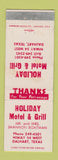 Matchbook Cover - Holiday Motel Grill Dalhart TX WEAR
