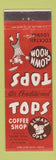 Matchbook Cover - Tops Coffee Shop Waikiki Hawaii