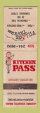 Matchbook Cover - Village Tavern Kitchen Pass Airway Heights WA WEAR