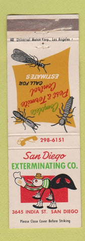 Matchbook Cover - San Diego Exterminating San Diego CA WEAR