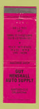 Matchbook Cover - Guy Henshall Auto Supply Bartlesville OK