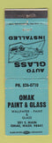 Matchbook Cover - Omak Paint & Glass Omak WA WORN