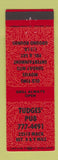 Matchbook Cover - Tudges' Pub Detroit MI
