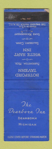 Matchbook Cover - The Dearborn Inn MI WORN