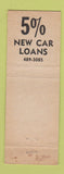 Matchbook Cover - First National Bank Burr Oak MI WEAR