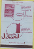 Matchbook Cover - Merchants Trade Journal Des Moines IA 40 Strike