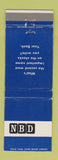 Matchbook Cover - National Bank of Detroit MI WEAR