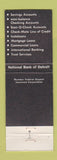 Matchbook Cover - National Bank of Detroit MI WEAR