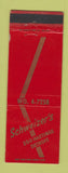 Matchbook Cover - Schweizer's Detroit MI WORN